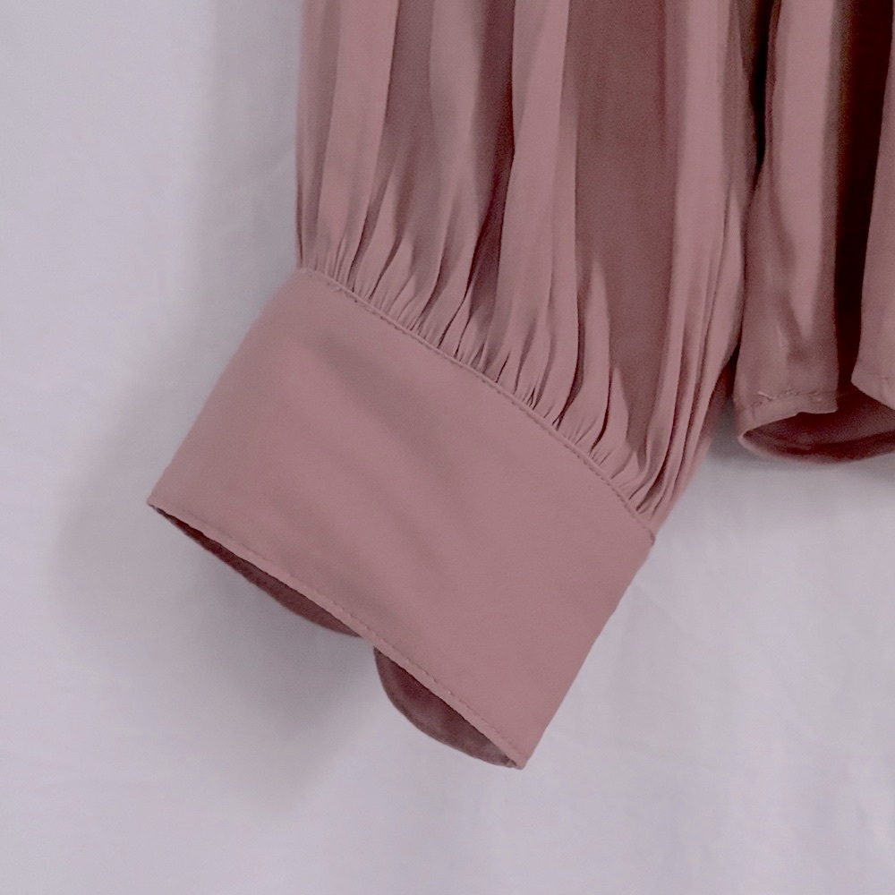 LOFT Mauve Blouse with Gold Buttons - Picture 3 of 9